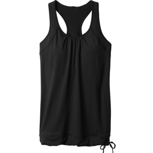 Athleta Tinker Tank Black Size Small Racerback Sleeveless Scoop Neck Drawstring - Picture 2 of 11